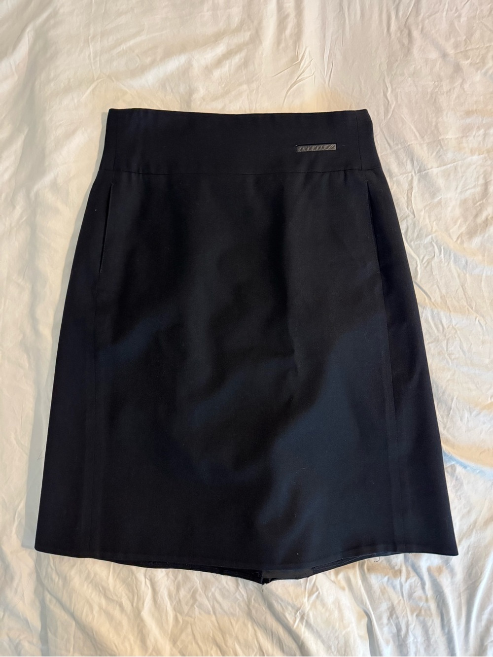 Classic Black wool Women's Skirt - Sleek A-Line Style